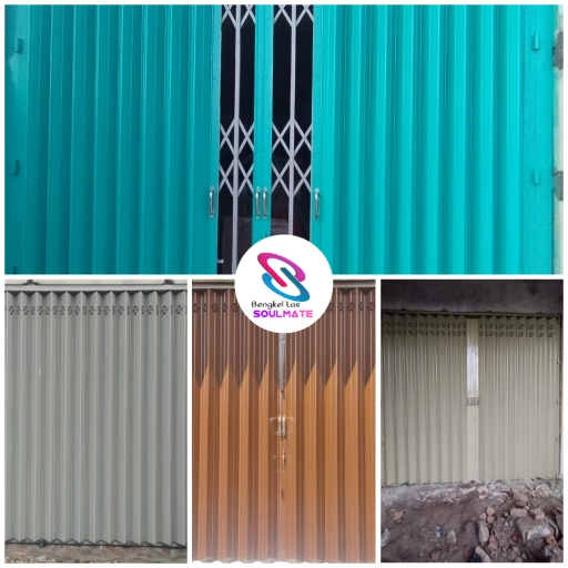 Pintu Harmonika Toko di Jombang